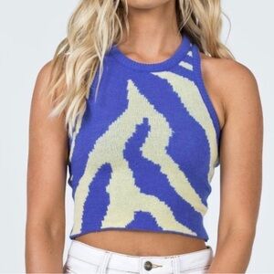 Princess Polly High Neck Sweater Knit Tank - EUC